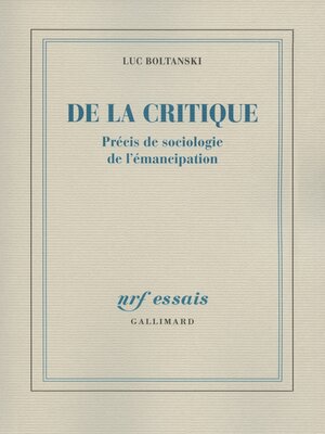 cover image of De la critique